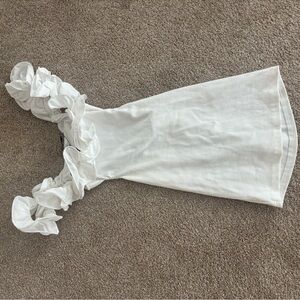 Zara White Ruffle Mini Dress